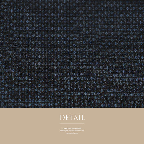 アンサンブル 男物 リサイクル 身丈134cm 裄68.6cm 羽織丈93cm 袷 紬 絣柄 ネイビー SSサイズ お洒落 カジュアル 正絹 棒衿 Sランク